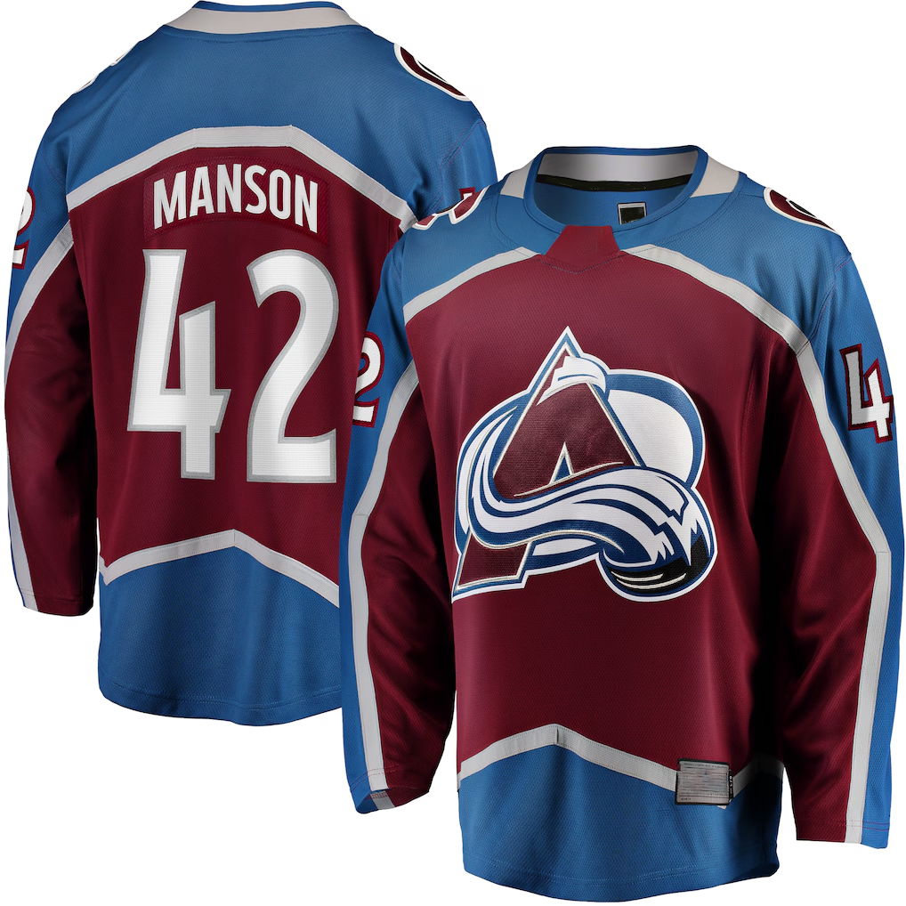 CAdoa C.Avalanche #42 Josh Manson Burgundy Home Breakaway Player Jerseys