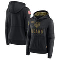 CAdoa C.Bears Black Salute to Service Pullover Hoodies Limited Blank Player Stitched Jerseys