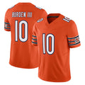 CAdoa C.Bears #10 Luther Burden III Player Orange Vapor F.U.S.E. Limited Home Game Stitched Jerseys
