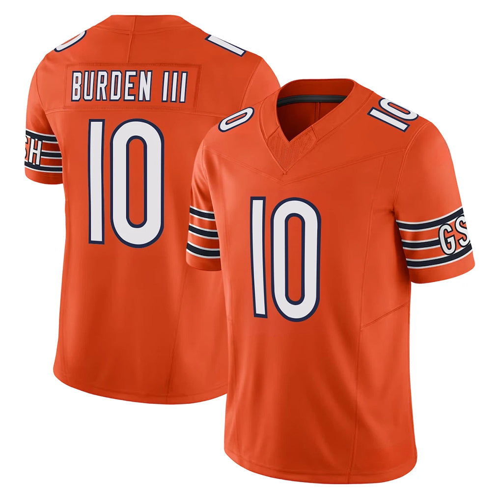 CAdoa C.Bears #10 Luther Burden III Player Orange Vapor F.U.S.E. Limited Home Game Stitched Jerseys