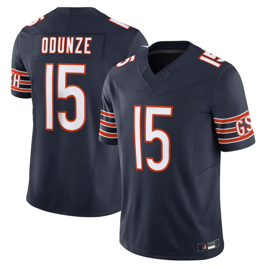 CAdoa C.Bears #15 Rome Odunze Player Navy Vapor F.U.S.E. Limited Stitched  Jerseys