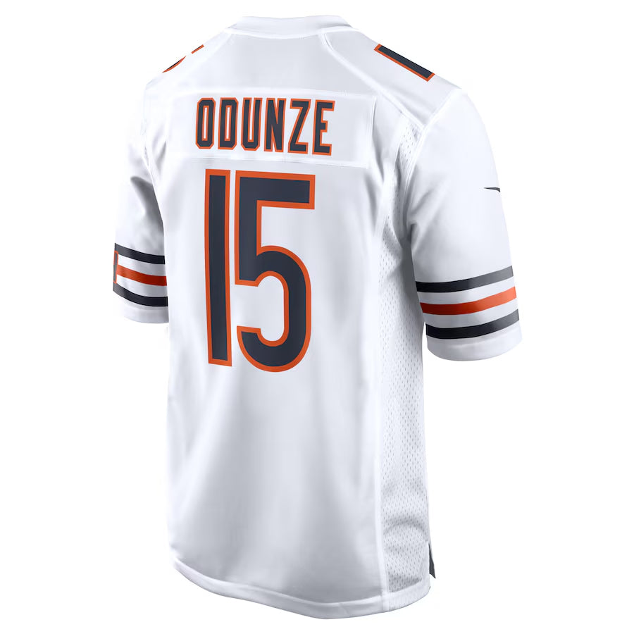 CAdoa C.Bears #15 Rome Odunze Player White Home Game Stitched Jerseys