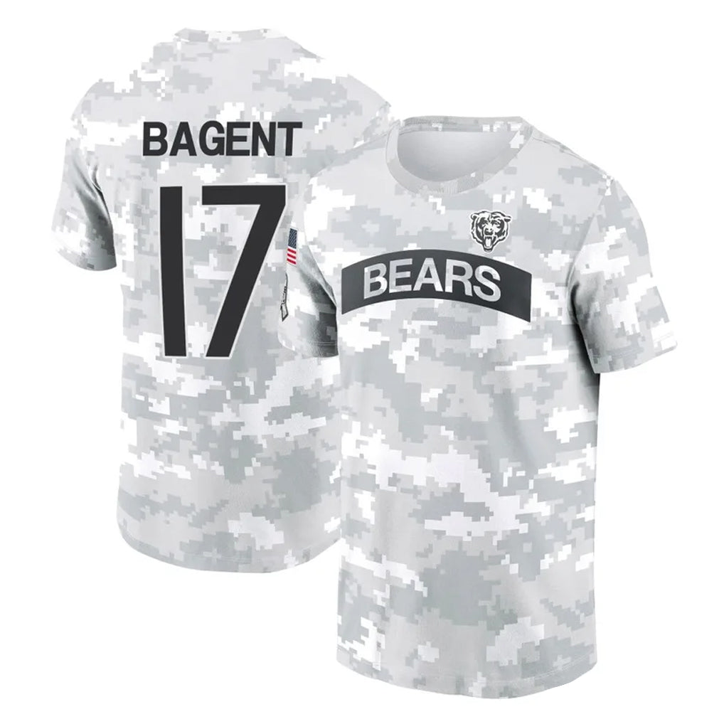 CAdoa C.Bears #17 Tyson Bagent Player Arctic Camo Salute to Service Performance T-Shirt Limited Stitched Jerseys