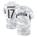 CAdoa C.Bears #17 Tyson Bagent Player Arctic Camo Salute to Service Performance T-Shirt Limited Stitched Jerseys