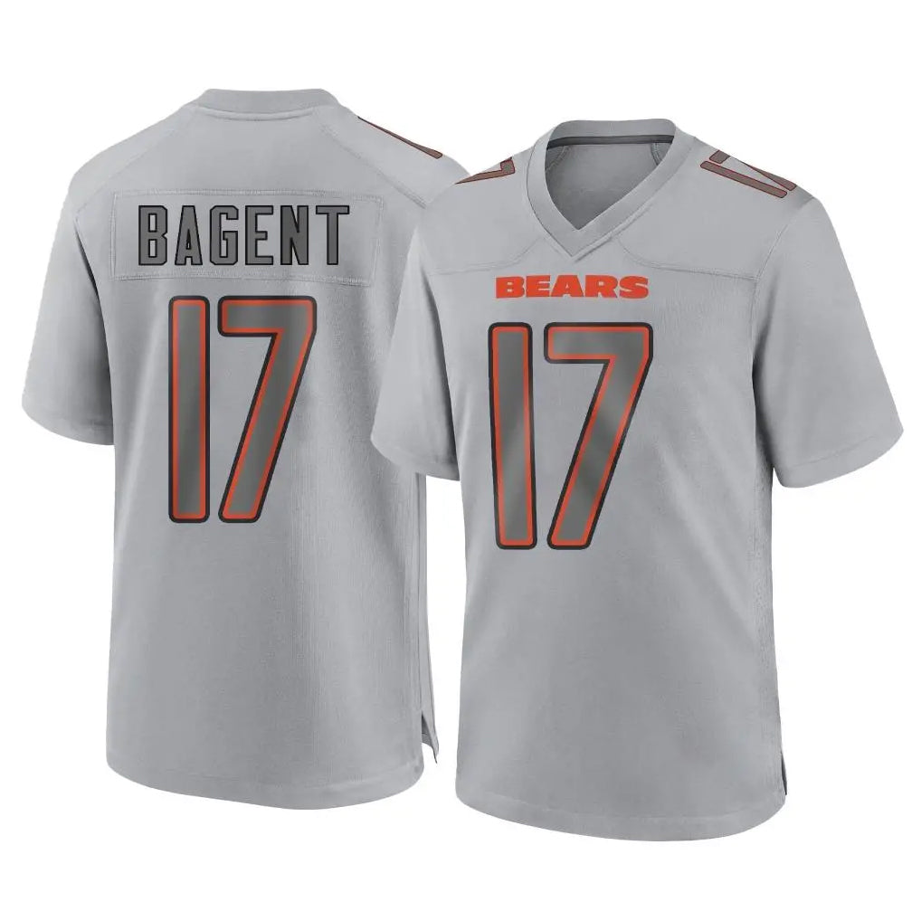 CAdoa C.Bears #17 Tyson Bagent Player Gray Atmosphere Fashion Game Stitched Jerseys