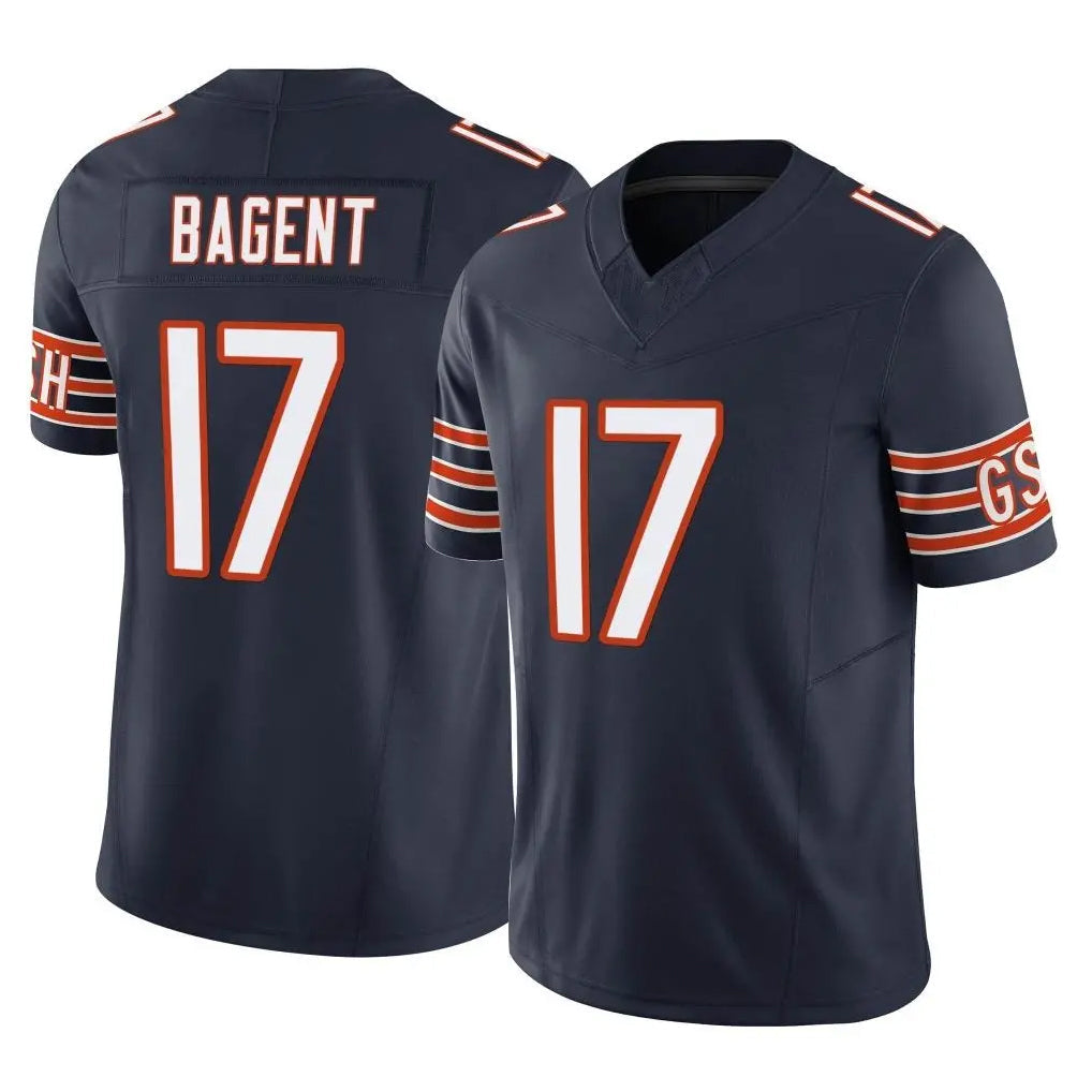 CAdoa C.Bears #17 Tyson Bagent Player Navy Vapor F.U.S.E. Limited Home Game Stitched Jerseys