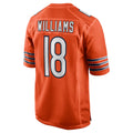 CAdoa C.Bears #18 Caleb Williams Player Orange Home Game Stitched Jerseys