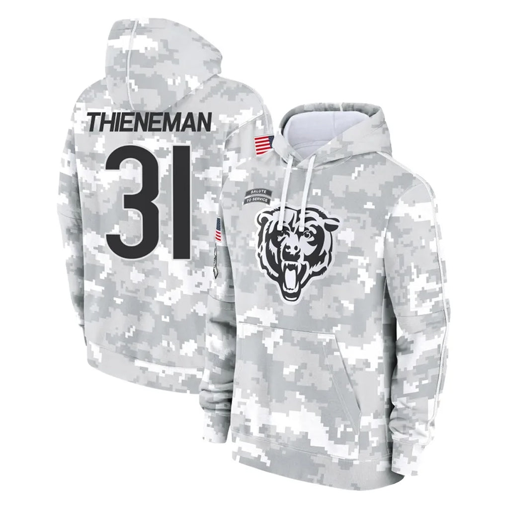 CAdoa C.Bears #31 Dillon Thieneman Player Arctic Camo Salute to Service Pullover Hoodies Limited Stitched Jerseys