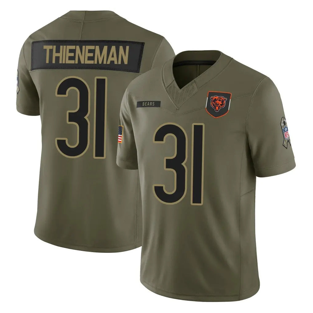 CAdoa C.Bears #31 Dillon Thieneman Player Olive Salute to Service Limited Home Game Stitched Jerseys