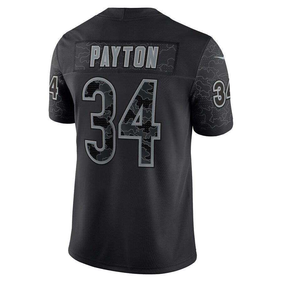 CAdoa C.Bears #34 Walter Payton Player Black RFLCTV Limited Game Stitched Jerseys