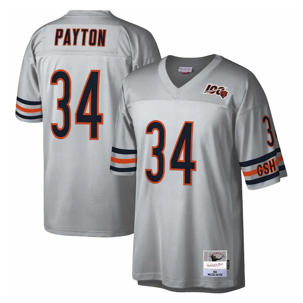 CAdoa C.Bears #34 Walter Payton Player Silver Mitchell & Ness Legacy Replica Stitched Jerseys