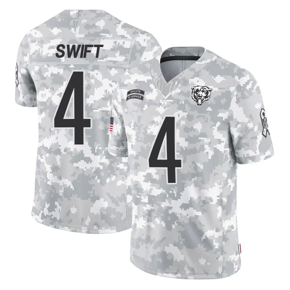 CAdoa C.Bears #4 D'Andre Swift Player Arctic Camo Salute to Service Limited Stitched Jerseys