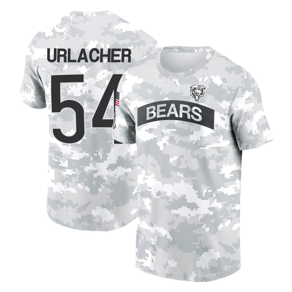 CAdoa C.Bears #54 Brian Urlacher Player Arctic Camo Salute to Service Performance T-Shirt Limited Stitched Jerseys