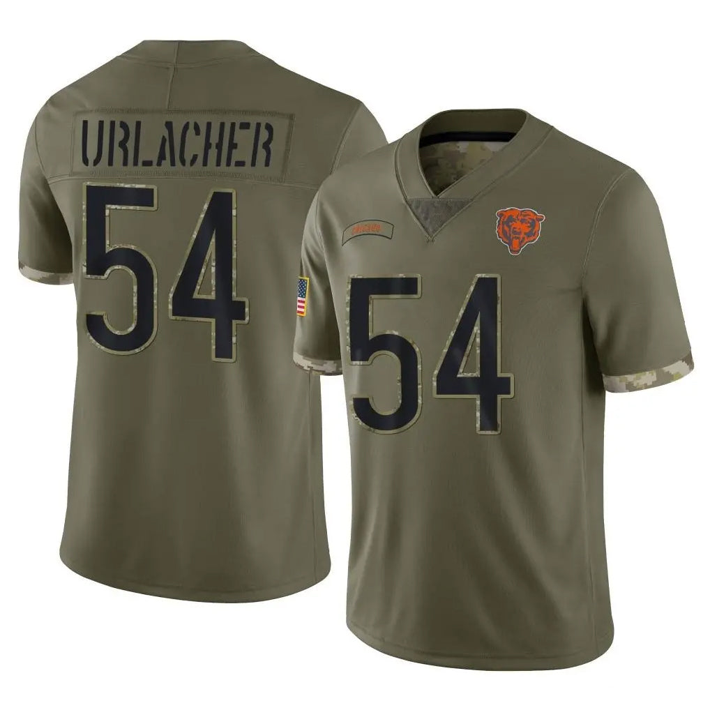 CAdoa C.Bears #54 Brian Urlacher Player Olive Salute to Service Limited Game Stitched Jerseys