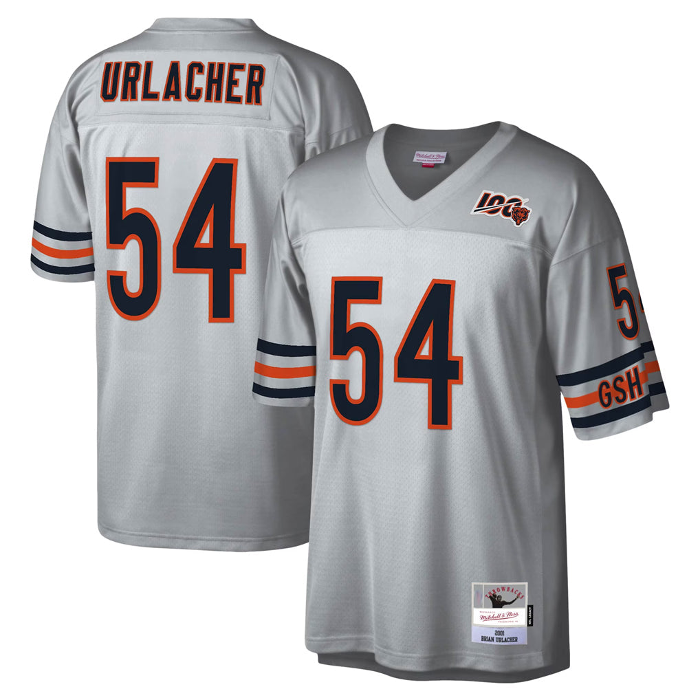 CAdoa C.Bears #54 Brian Urlacher Player Silver Mitchell & Ness Legacy Replica Stitched Jerseys