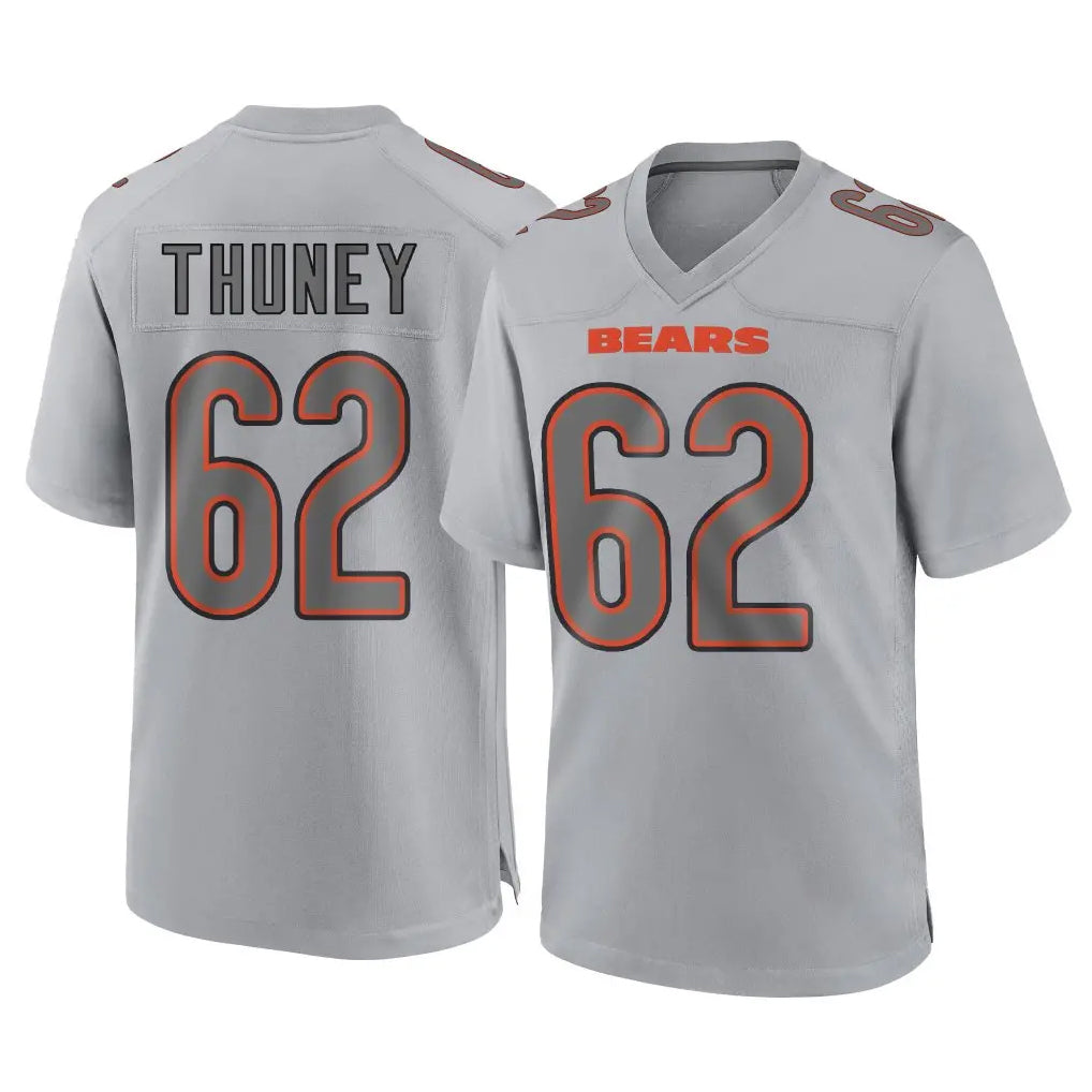 CAdoa C.Bears #62 Joe Thuney Player Gray Atmosphere Fashion Game Stitched Jerseys