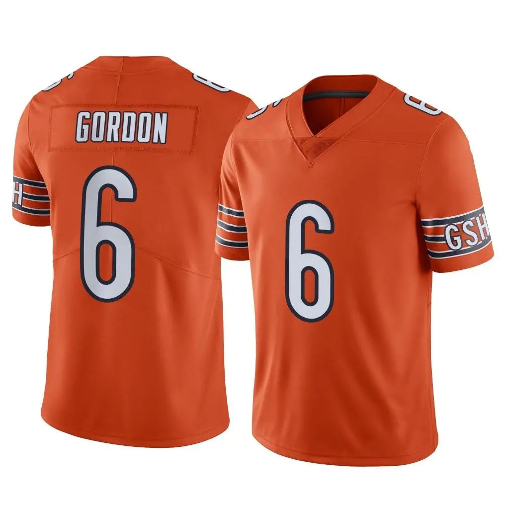 CAdoa C.Bears #6 Kyler Gordon Player Orange Alternate Vapor Limited Home Game Stitched Jerseys