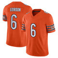 CAdoa C.Bears #6 Kyler Gordon Player Orange Vapor F.U.S.E. Limited Home Game Stitched Jerseys