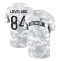 CAdoa C.Bears #84 Colston Loveland Player Arctic Camo Salute to Service Performance T-Shirt Limited Stitched Jerseys