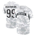 CAdoa C.Bears #99 Gervon Dexter Sr. Player Arctic Camo Salute to Service Performance T-Shirt Limited Stitched Jerseys