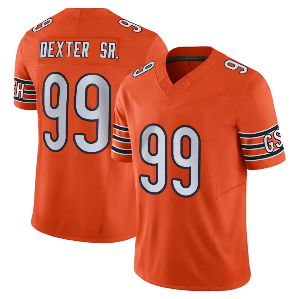 CAdoa C.Bears #99 Gervon Dexter Sr. Player Orange Vapor F.U.S.E. Limited Home Game Stitched Jerseys