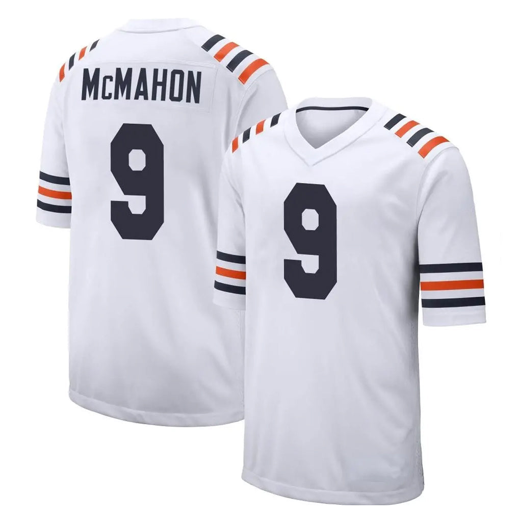 CAdoa C.Bears #9 Jim McMahon Player White Classic Home Game Stitched Jerseys