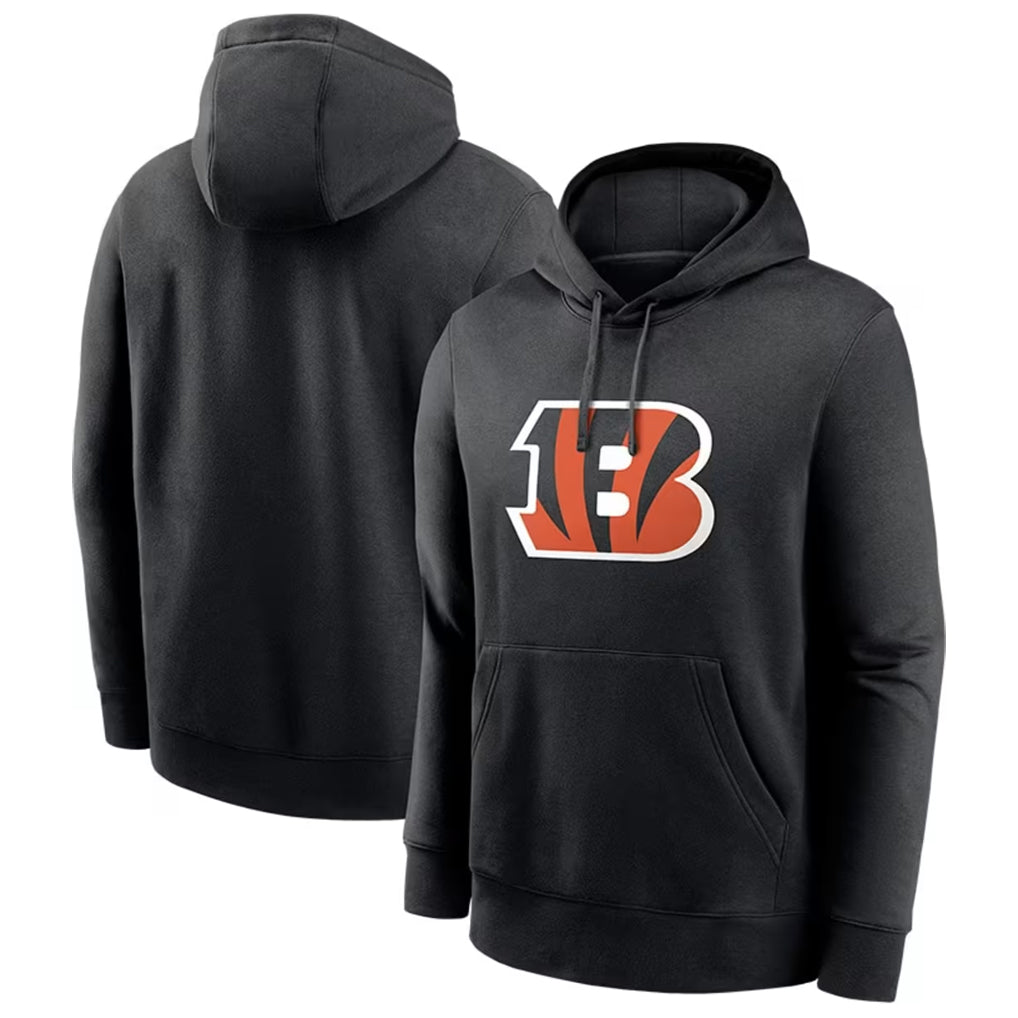 CAdoa C.Bengals Black Long Sleeve Hoodie Blank Player Stitched Jerseys