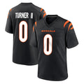 CAdoa C.Bengals #0 DJ Turner II Player Black Home Game Stitched Jerseys