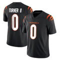 CAdoa C.Bengals #0 DJ Turner II Player Black Vapor F.U.S.E. Limited Home Game Stitched Jerseys