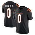 CAdoa C.Bengals #0 DJ Turner II Player Black Vapor Untouchable Limited Home Game Stitched Jerseys