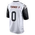 CAdoa C.Bengals #0 DJ Turner II Player White Alternate Home Game Stitched Jerseys