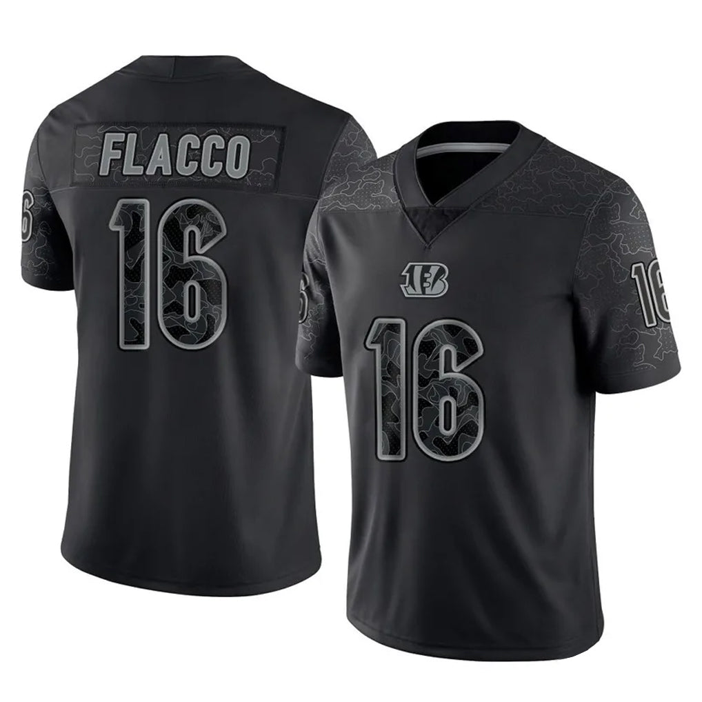 CAdoa C.Bengals #16 Joe Flacco Player Black Reflective Limited Game Stitched Jerseys