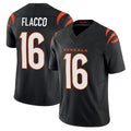 CAdoa C.Bengals #16 Joe Flacco Player Black Vapor F.U.S.E. Limited Home Game Stitched Jerseys