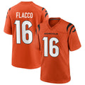 CAdoa C.Bengals #16 Joe Flacco Player Orange Home Game Stitched Jerseys