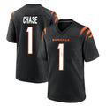 CAdoa C.Bengals #1 Ja'Marr Chase Player Black Home Game Stitched Jerseys