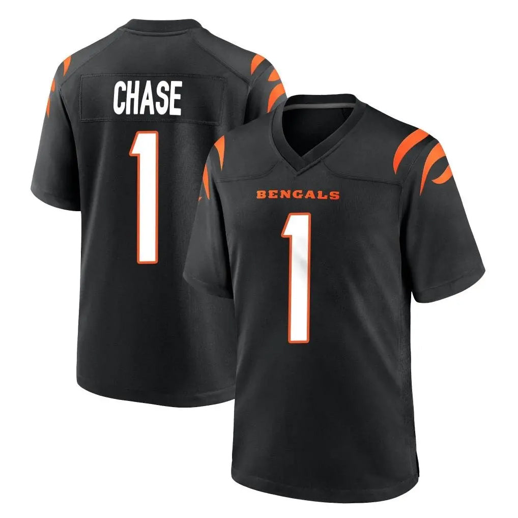 CAdoa C.Bengals #1 Ja'Marr Chase Player Black Home Game Stitched Jerseys