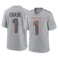 CAdoa C.Bengals #1 Ja'Marr Chase Player Gray Atmosphere Fashion Game Stitched Jerseys