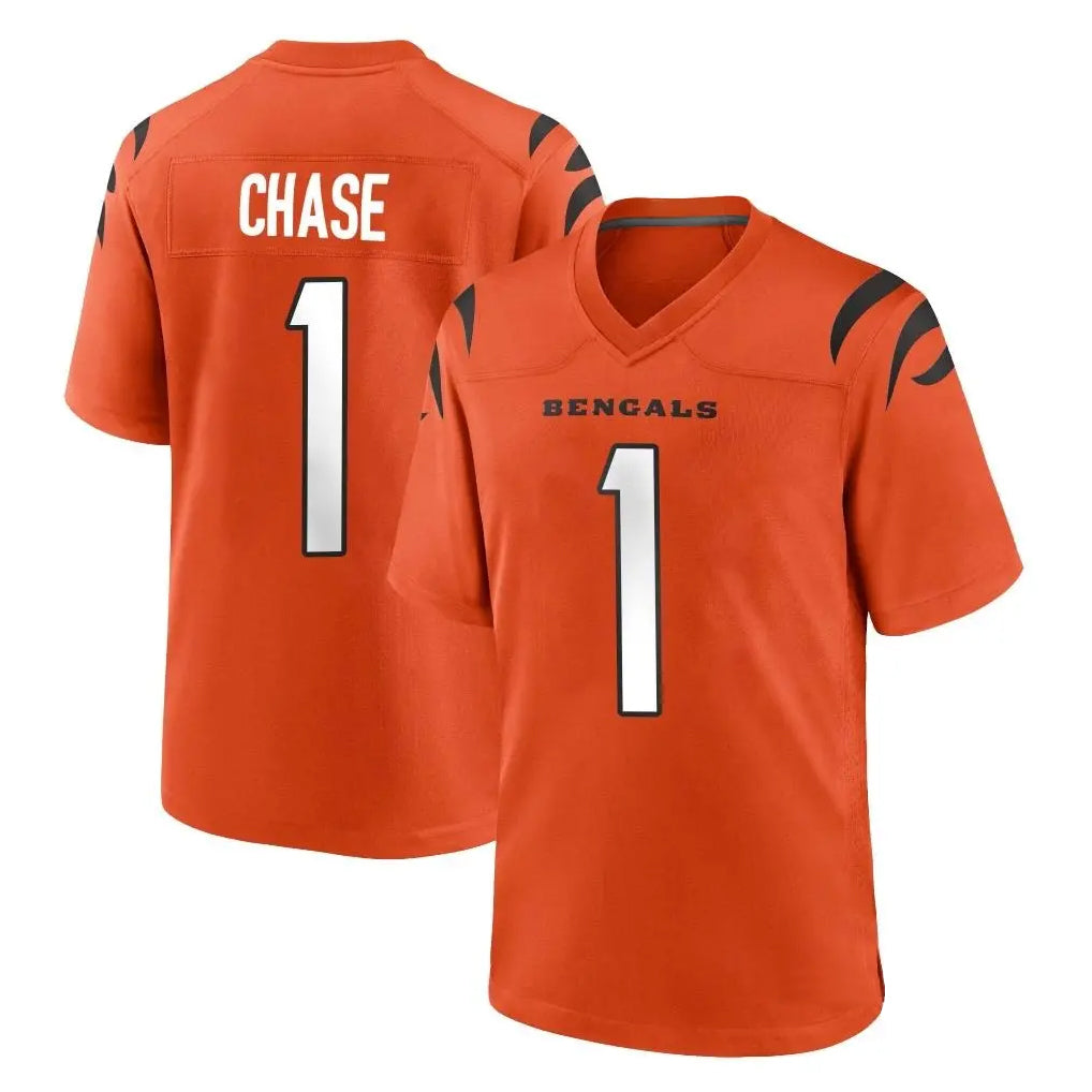 CAdoa C.Bengals #1 Ja'Marr Chase Player Orange Home Game Stitched Jerseys