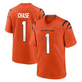 CAdoa C.Bengals #1 Ja'Marr Chase Player Orange Home Game Stitched Jerseys