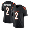 CAdoa C.Bengals #2 Evan McPherson Player Black Vapor F.U.S.E. Limited Home Game Stitched Jerseys