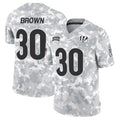 CAdoa C.Bengals #30 Chase Brown Player Arctic Camo Salute to Service Limited Stitched Jerseys