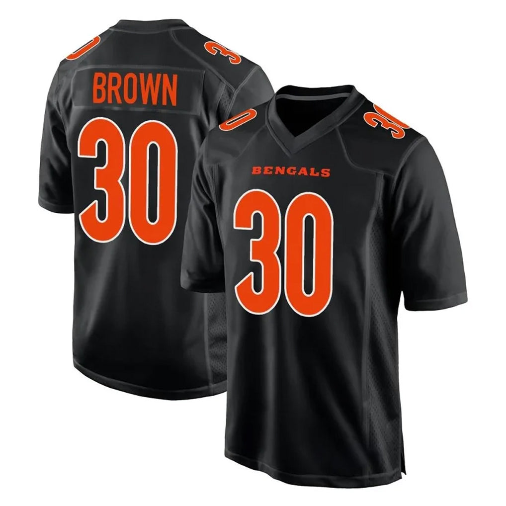 CAdoa C.Bengals #30 Chase Brown Player Black Fashion Game Stitched Jerseys