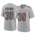 CAdoa C.Bengals #30 Chase Brown Player Gray Atmosphere Fashion Game Stitched Jerseys