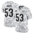 CAdoa C.Bengals #53 Boye Mafe Player Arctic Camo Salute to Service Limited Stitched Jerseys