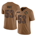 CAdoa C.Bengals #53 Boye Mafe Player Brown Salute to Service Limited Stitched Jerseys
