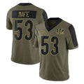 CAdoa C.Bengals #53 Boye Mafe Player Olive Salute to Service Game Stitched Jerseys