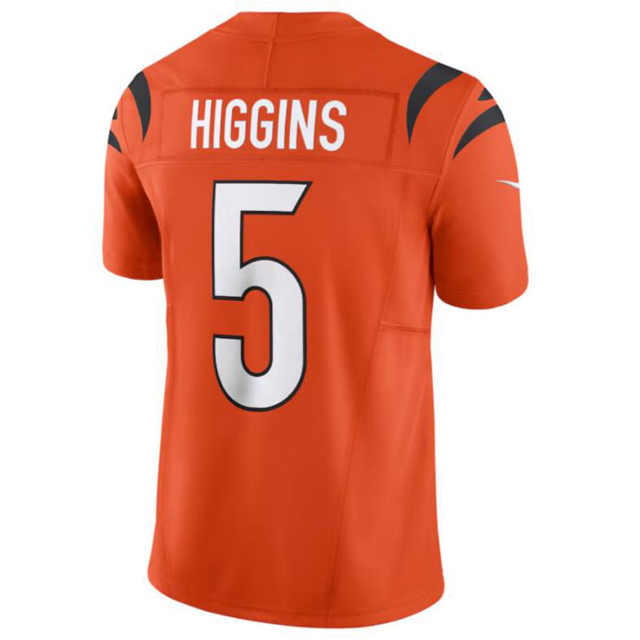CAdoa C.Bengals #5 Tee Higgins Orange Vapor Untouchable Limited Jersey American Stitched Jerseys