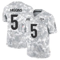 CAdoa C.Bengals #5 Tee Higgins Player Arctic Camo Salute to Service Limited Stitched Jerseys