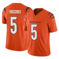CAdoa C.Bengals #5 Tee Higgins Player Orange Vapor F.U.S.E. Limited Home Game Stitched Jerseys