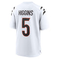 CAdoa C.Bengals #5 Tee Higgins Player White Home Game Stitched Jerseys